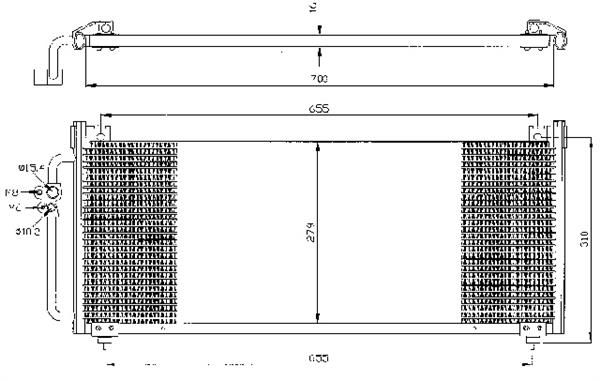 ACR Конденсатор, кондиционер 300316