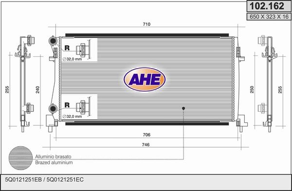 AHE Radiaator,mootorijahutus 102.162