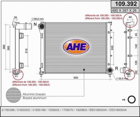 AHE Radiaator,mootorijahutus 109.392