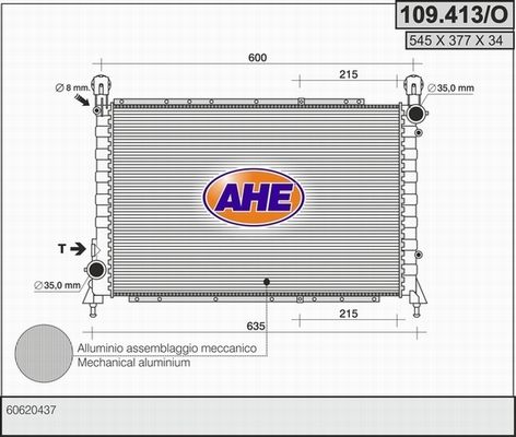 AHE Radiaator,mootorijahutus 109.413/O