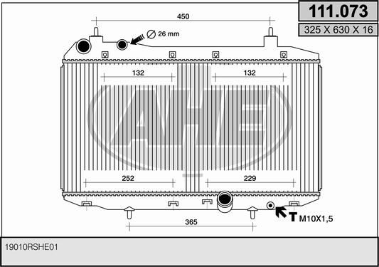 AHE Radiaator,mootorijahutus 111.073