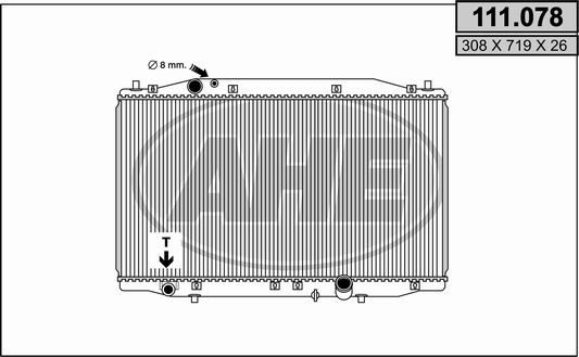 AHE Radiaator,mootorijahutus 111.078