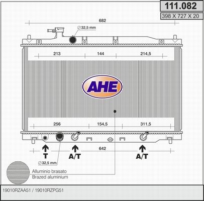 AHE Radiaator,mootorijahutus 111.082