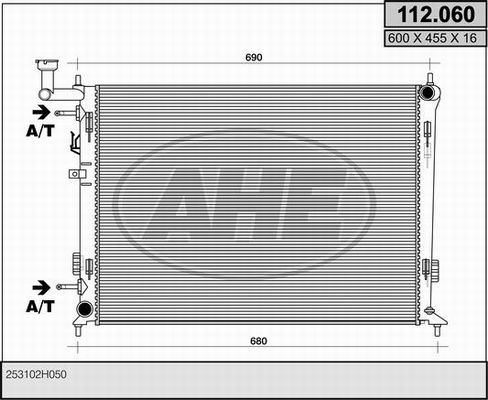 AHE Radiaator,mootorijahutus 112.060