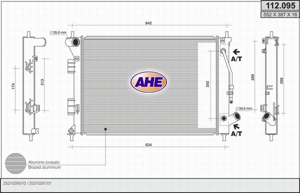 AHE Radiaator,mootorijahutus 112.095