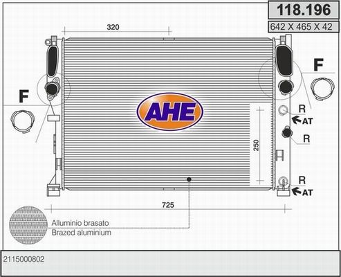 AHE Radiaator,mootorijahutus 118.196