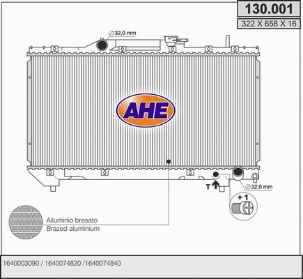 AHE Radiaator,mootorijahutus 130.001