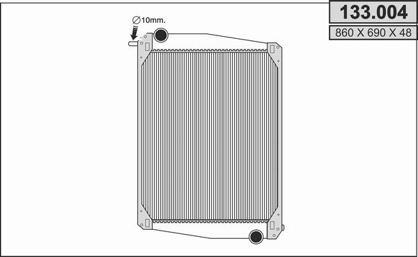 AHE Radiaator,mootorijahutus 133.004