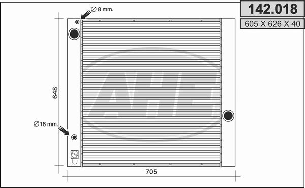 AHE Radiaator,mootorijahutus 142.018