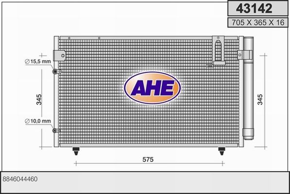 AHE Конденсатор, кондиционер 43142