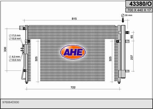 AHE Конденсатор, кондиционер 43380/O