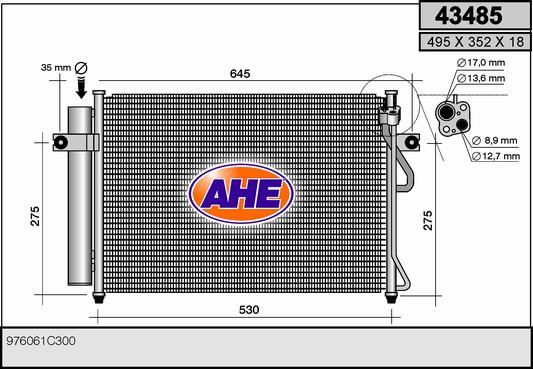 AHE Конденсатор, кондиционер 43485