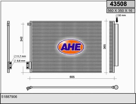 AHE Конденсатор, кондиционер 43508