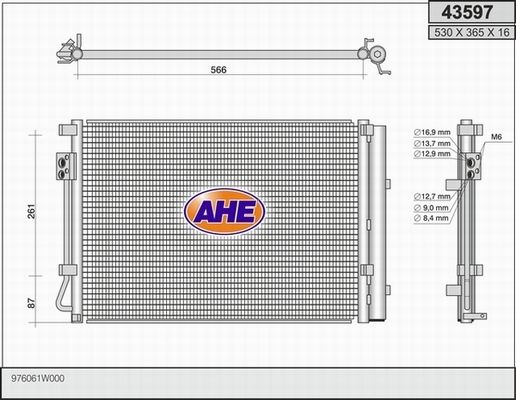 AHE Конденсатор, кондиционер 43597