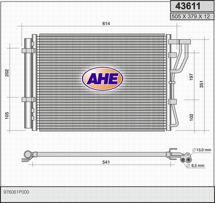 AHE Конденсатор, кондиционер 43611