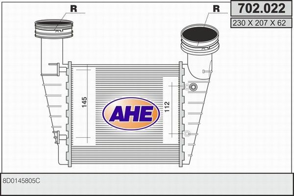 AHE Kompressoriõhu radiaator 702.022
