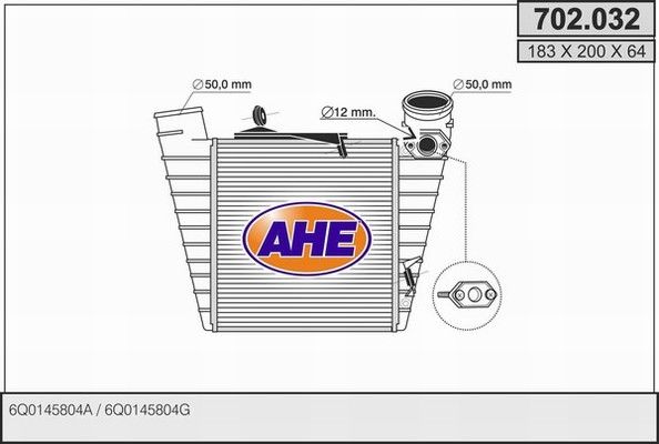 AHE Kompressoriõhu radiaator 702.032