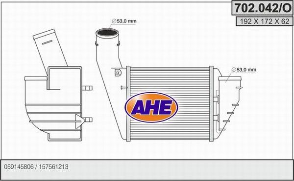 AHE Kompressoriõhu radiaator 702.042/O