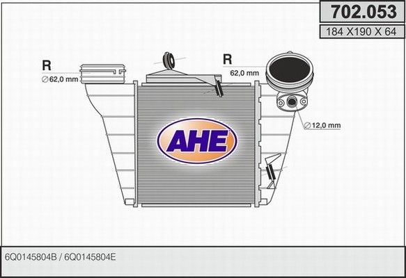 AHE Kompressoriõhu radiaator 702.053
