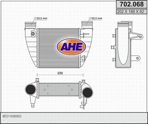 AHE Kompressoriõhu radiaator 702.068