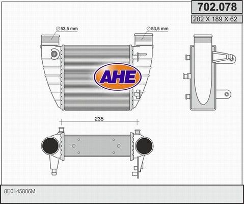 AHE Kompressoriõhu radiaator 702.078