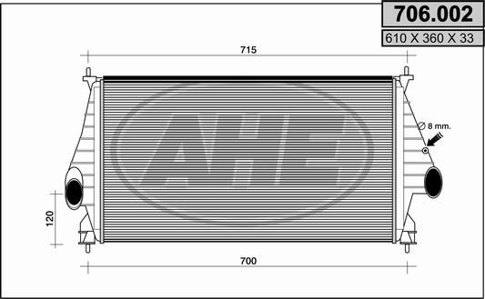 AHE Kompressoriõhu radiaator 706.002