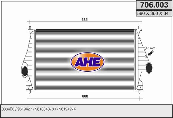 AHE Kompressoriõhu radiaator 706.003