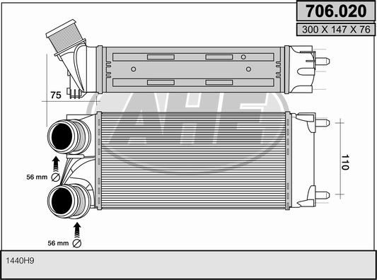 AHE Kompressoriõhu radiaator 706.020