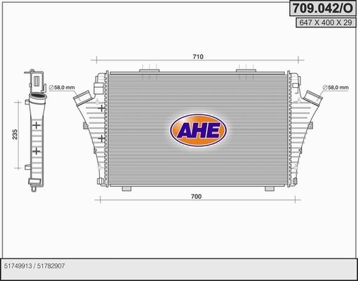 AHE Kompressoriõhu radiaator 709.042/O