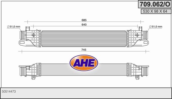 AHE Kompressoriõhu radiaator 709.062/O