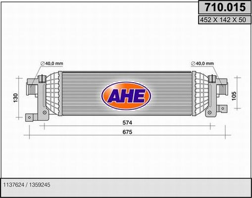 AHE Kompressoriõhu radiaator 710.015