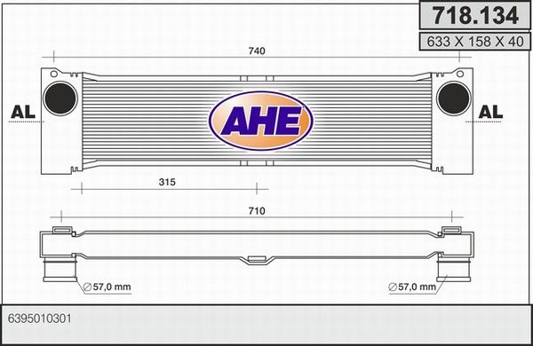 AHE Kompressoriõhu radiaator 718.134