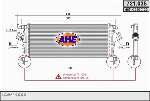 AHE Kompressoriõhu radiaator 721.035