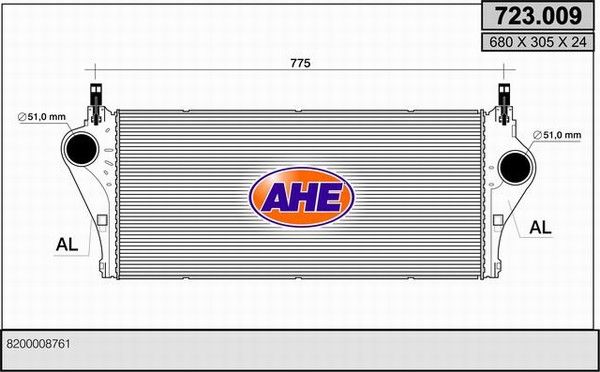 AHE Kompressoriõhu radiaator 723.009