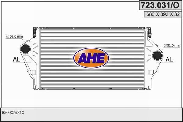 AHE Kompressoriõhu radiaator 723.031/O