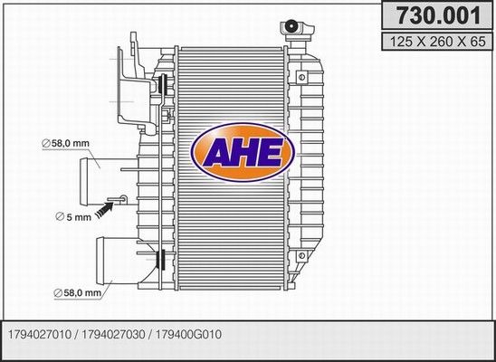 AHE Kompressoriõhu radiaator 730.001
