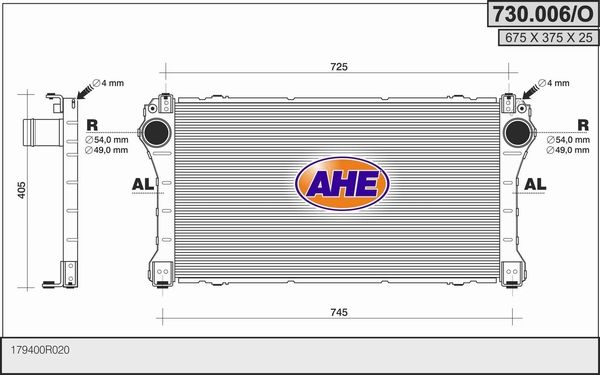 AHE Интеркулер 730.006/O