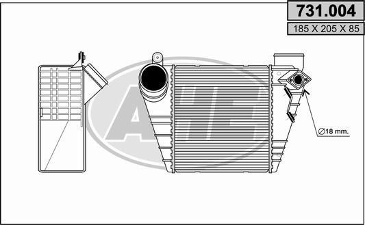 AHE Kompressoriõhu radiaator 731.004