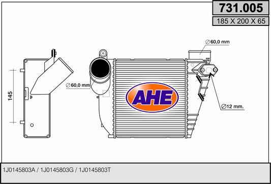 AHE Kompressoriõhu radiaator 731.005
