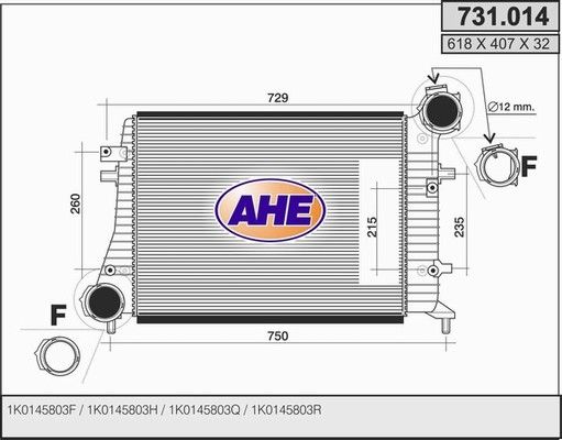 AHE Kompressoriõhu radiaator 731.014