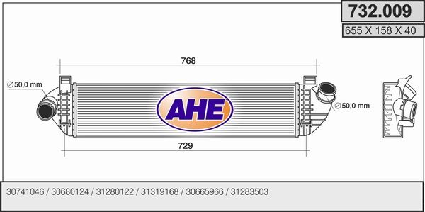 AHE Kompressoriõhu radiaator 732.009