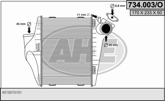 AHE Kompressoriõhu radiaator 734.003/O