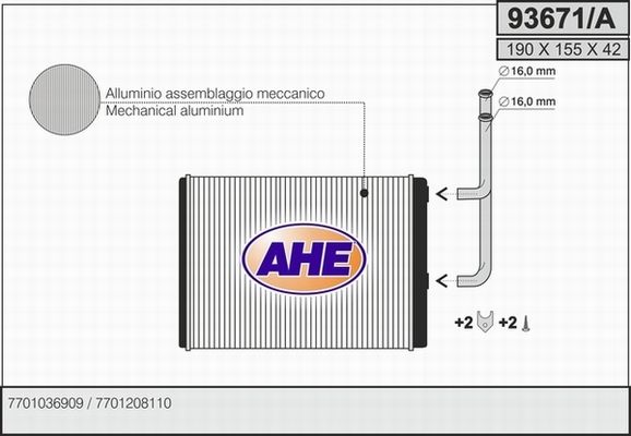 AHE Soojusvaheti,salongiküte 93671/A