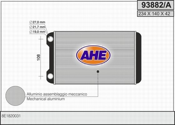 AHE Soojusvaheti,salongiküte 93882/A