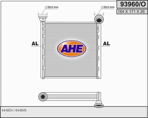 AHE Теплообменник, отопление салона 93960/O