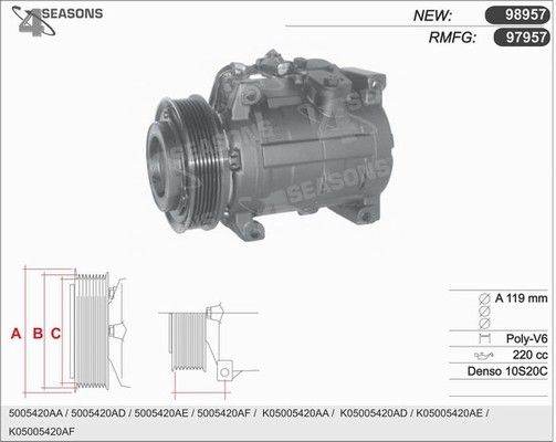 AHE Компрессор, кондиционер 97957