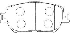 AISIN Комплект тормозных колодок, дисковый тормоз A1N073