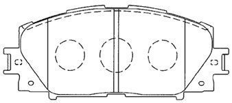AISIN Комплект тормозных колодок, дисковый тормоз A1N155