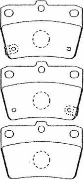 AISIN Комплект тормозных колодок, дисковый тормоз A2N031
