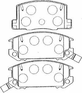 AISIN Комплект тормозных колодок, дисковый тормоз A2N044